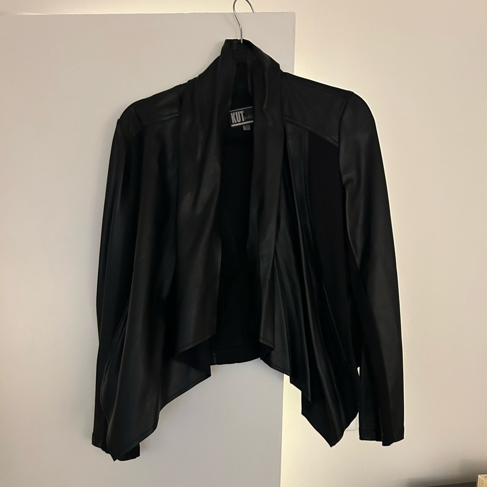 Black faux leather jacket